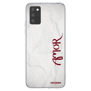 Picasee átlátszó szilikon tok az alábbi mobiltelefonokra Samsung Galaxy A02s A025G - Amor