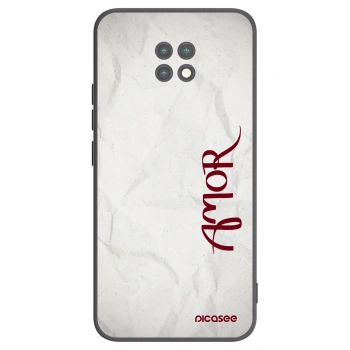 Picasee fekete szilikon tok az alábbi mobiltelefonokra Xiaomi Redmi Note 9T - Amor