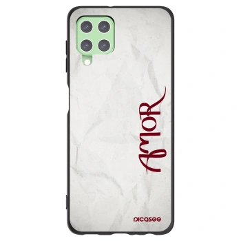 Picasee fekete szilikon tok az alábbi mobiltelefonokra Samsung Galaxy A22 A225F 4G - Amor