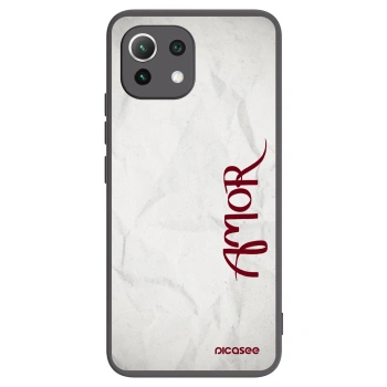 Picasee fekete szilikon tok az alábbi mobiltelefonokra Xiaomi 11 Lite 5G NE - Amor