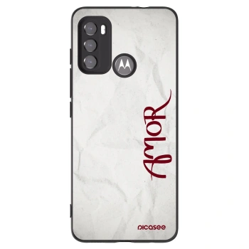 Picasee fekete szilikon tok az alábbi mobiltelefonokra Motorola Moto G60 - Amor