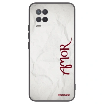 Picasee fekete szilikon tok az alábbi mobiltelefonokra Realme 8 5G - Amor