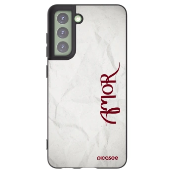 Picasee fekete szilikon tok az alábbi mobiltelefonokra Samsung Galaxy S21 FE 5G - Amor
