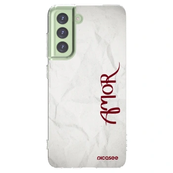 Picasee átlátszó szilikon tok az alábbi mobiltelefonokra Samsung Galaxy S21 FE 5G - Amor