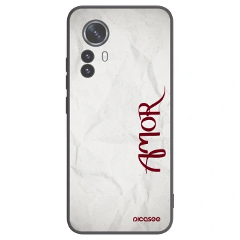 Picasee fekete szilikon tok az alábbi mobiltelefonokra Xiaomi 12 Pro - Amor