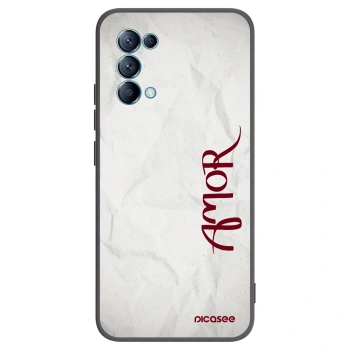 Picasee fekete szilikon tok az alábbi mobiltelefonokra OPPO Reno 5 5G - Amor