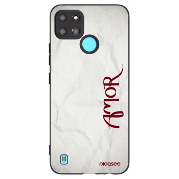 Picasee fekete szilikon tok az alábbi mobiltelefonokra Realme C21Y - Amor