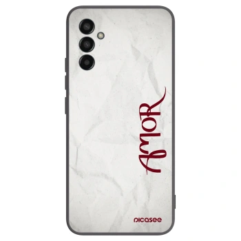 Picasee fekete szilikon tok az alábbi mobiltelefonokra Samsung Galaxy M13 M135F - Amor