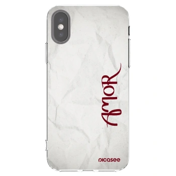 Picasee átlátszó szilikon tok az alábbi mobiltelefonokra Apple iPhone X/XS - Amor