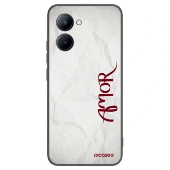 Picasee fekete szilikon tok az alábbi mobiltelefonokra Realme C33 (2023) - Amor
