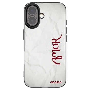 Picasee fekete szilikon tok az alábbi mobiltelefonokra Apple iPhone 16 - Amor