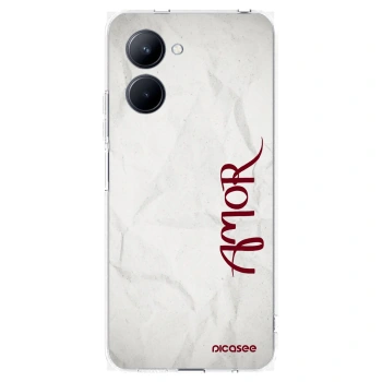 Picasee átlátszó szilikon tok az alábbi mobiltelefonokra Realme C33 (2023) - Amor