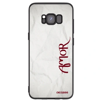 Picasee fekete szilikon tok az alábbi mobiltelefonokra Samsung Galaxy S8 G950F - Amor