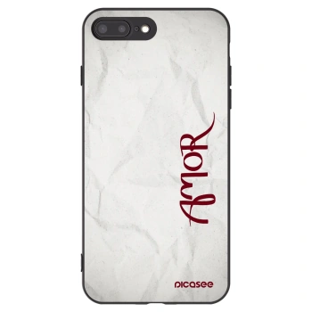 Picasee fekete szilikon tok az alábbi mobiltelefonokra Apple iPhone 8 Plus - Amor