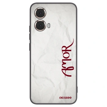 Picasee fekete szilikon tok az alábbi mobiltelefonokra Motorola Moto G85 - Amor