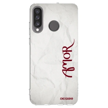 Picasee átlátszó szilikon tok az alábbi mobiltelefonokra Huawei P30 Lite - Amor