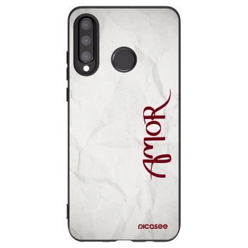 Picasee fekete szilikon tok az alábbi mobiltelefonokra Huawei P30 Lite - Amor
