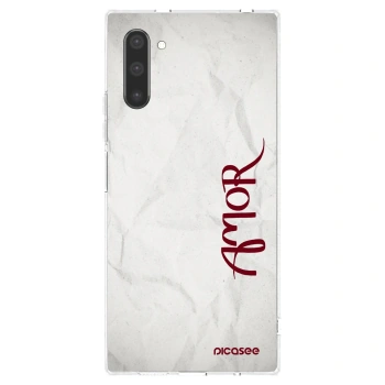Picasee átlátszó szilikon tok az alábbi mobiltelefonokra Samsung Galaxy Note 10 N970F - Amor