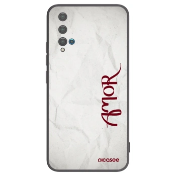 Picasee fekete szilikon tok az alábbi mobiltelefonokra Huawei Nova 5T - Amor