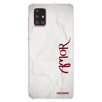 Picasee átlátszó szilikon tok az alábbi mobiltelefonokra Samsung Galaxy A71 A715F - Amor