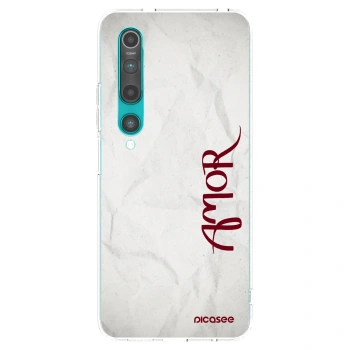 Picasee átlátszó szilikon tok az alábbi mobiltelefonokra Xiaomi Mi 10 - Amor