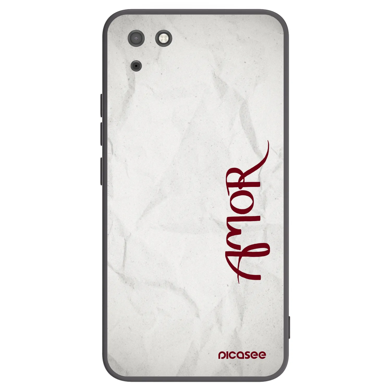Picasee fekete szilikon tok az alábbi mobiltelefonokra Huawei Y5P - Amor