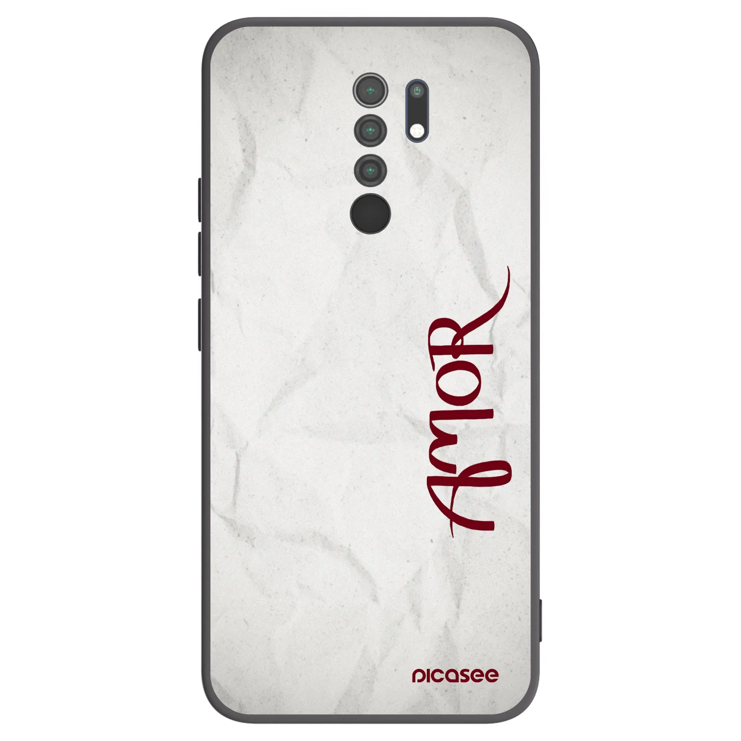 Picasee fekete szilikon tok az alábbi mobiltelefonokra Xiaomi Redmi 9 - Amor