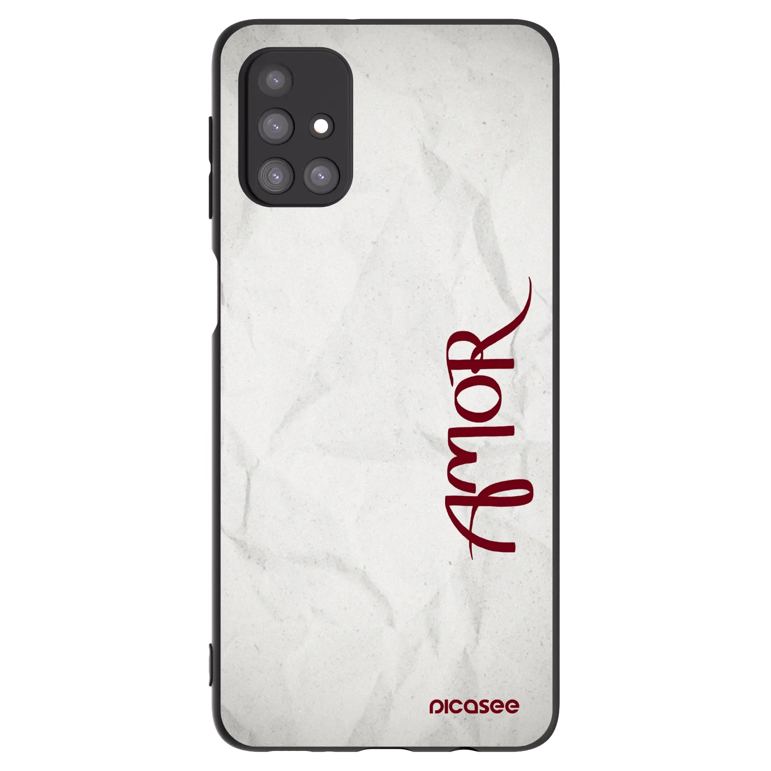 Picasee fekete szilikon tok az alábbi mobiltelefonokra Samsung Galaxy M31s - Amor