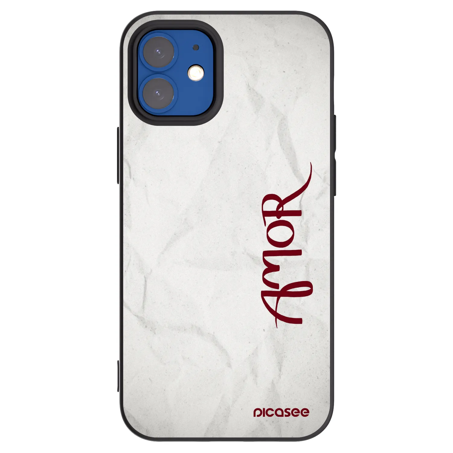 Picasee fekete szilikon tok az alábbi mobiltelefonokra Apple iPhone 12 mini - Amor