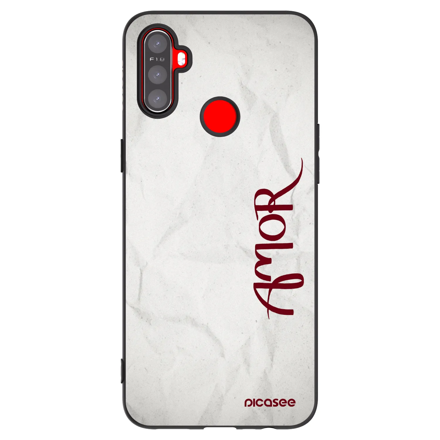 Picasee fekete szilikon tok az alábbi mobiltelefonokra Realme C3 - Amor