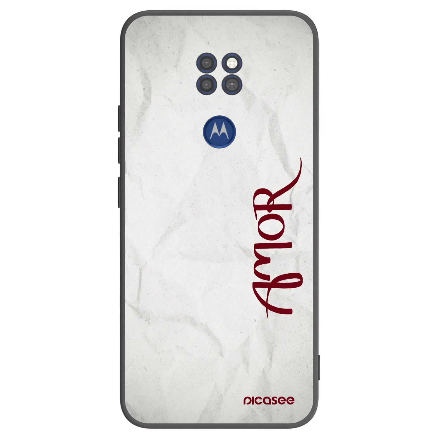 Picasee fekete szilikon tok az alábbi mobiltelefonokra Motorola Moto G9 Play - Amor