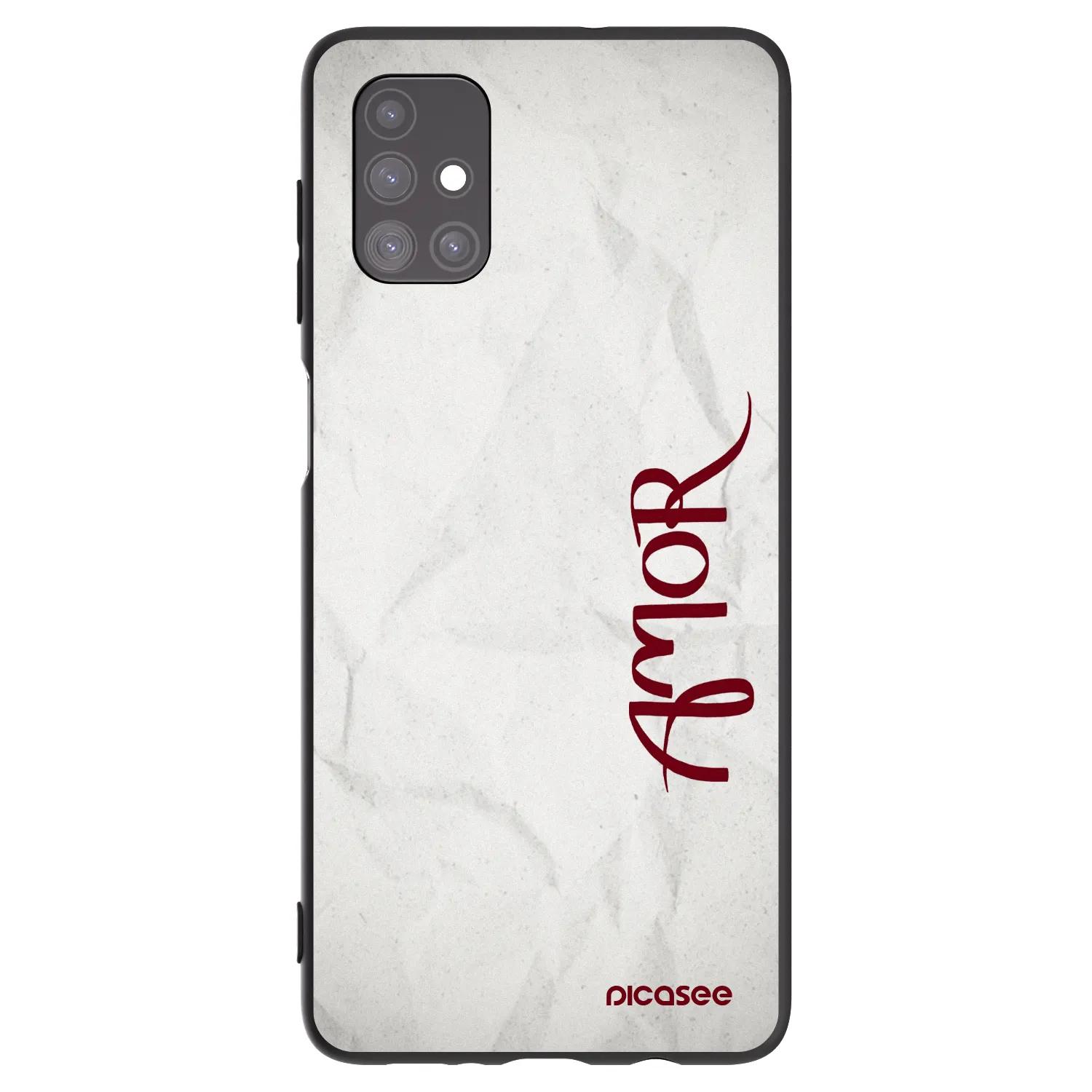 Picasee fekete szilikon tok az alábbi mobiltelefonokra Samsung Galaxy M51 M515F - Amor