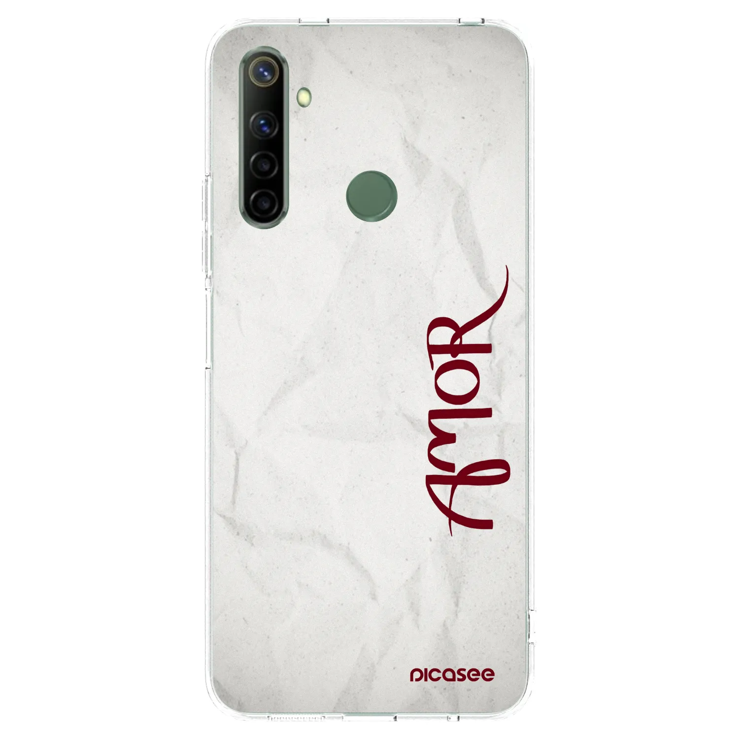 Picasee átlátszó szilikon tok az alábbi mobiltelefonokra Realme 6i - Amor