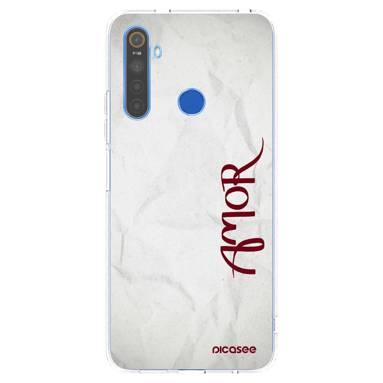 Picasee átlátszó szilikon tok az alábbi mobiltelefonokra Realme 5 - Amor
