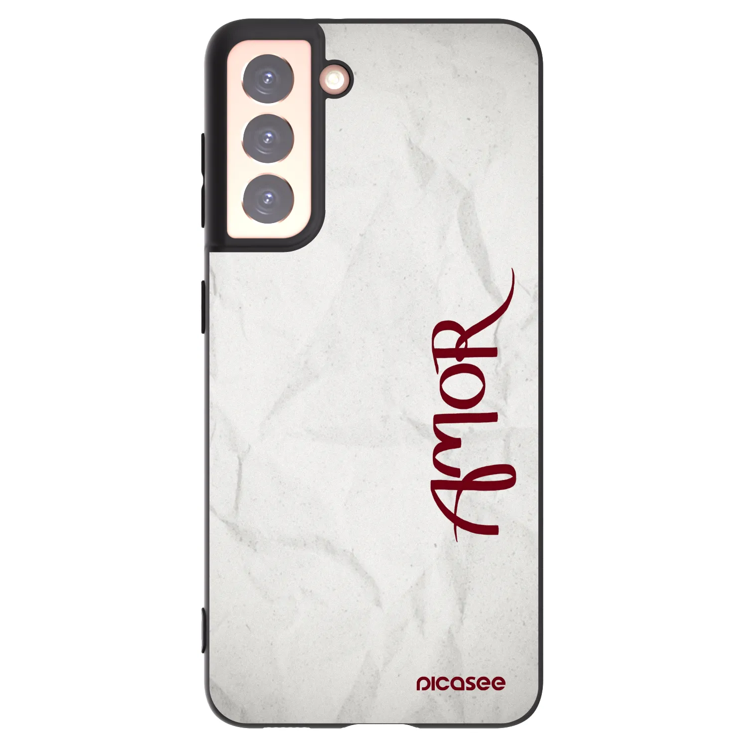Picasee fekete szilikon tok az alábbi mobiltelefonokra Samsung Galaxy S21 5G G991B - Amor