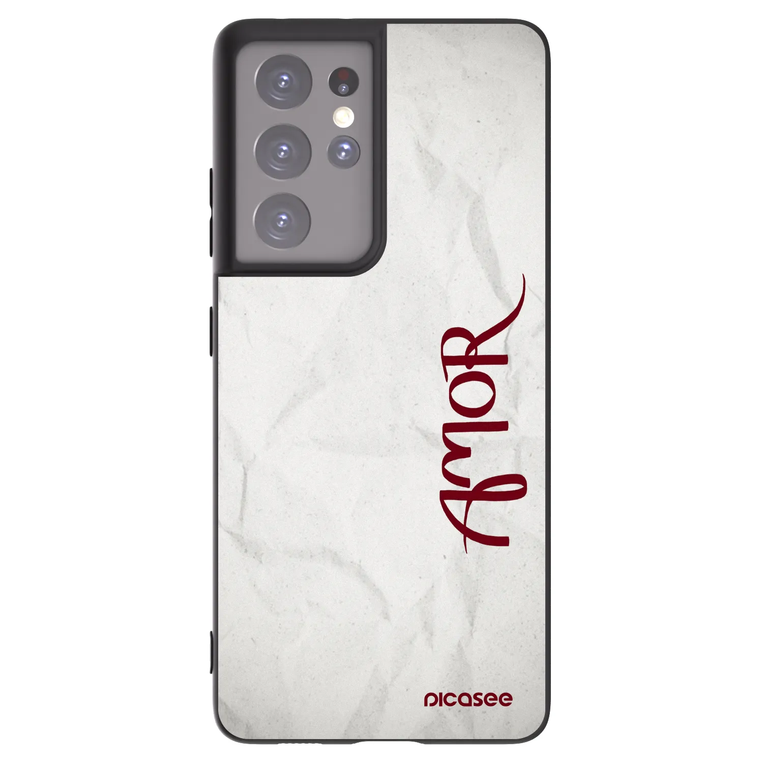 Picasee fekete szilikon tok az alábbi mobiltelefonokra Samsung Galaxy S21 Ultra 5G G998B - Amor