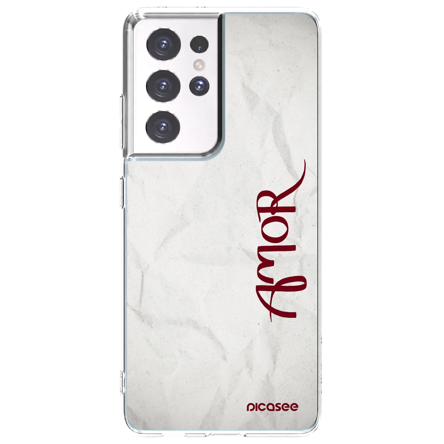 Picasee átlátszó szilikon tok az alábbi mobiltelefonokra Samsung Galaxy S21 Ultra 5G G998B - Amor