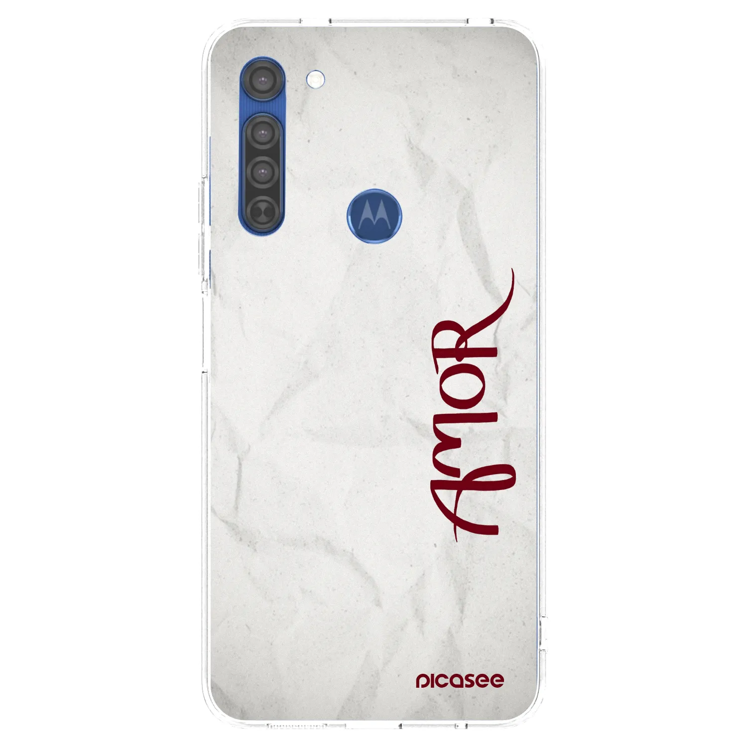 Picasee átlátszó szilikon tok az alábbi mobiltelefonokra Motorola Moto G8 - Amor