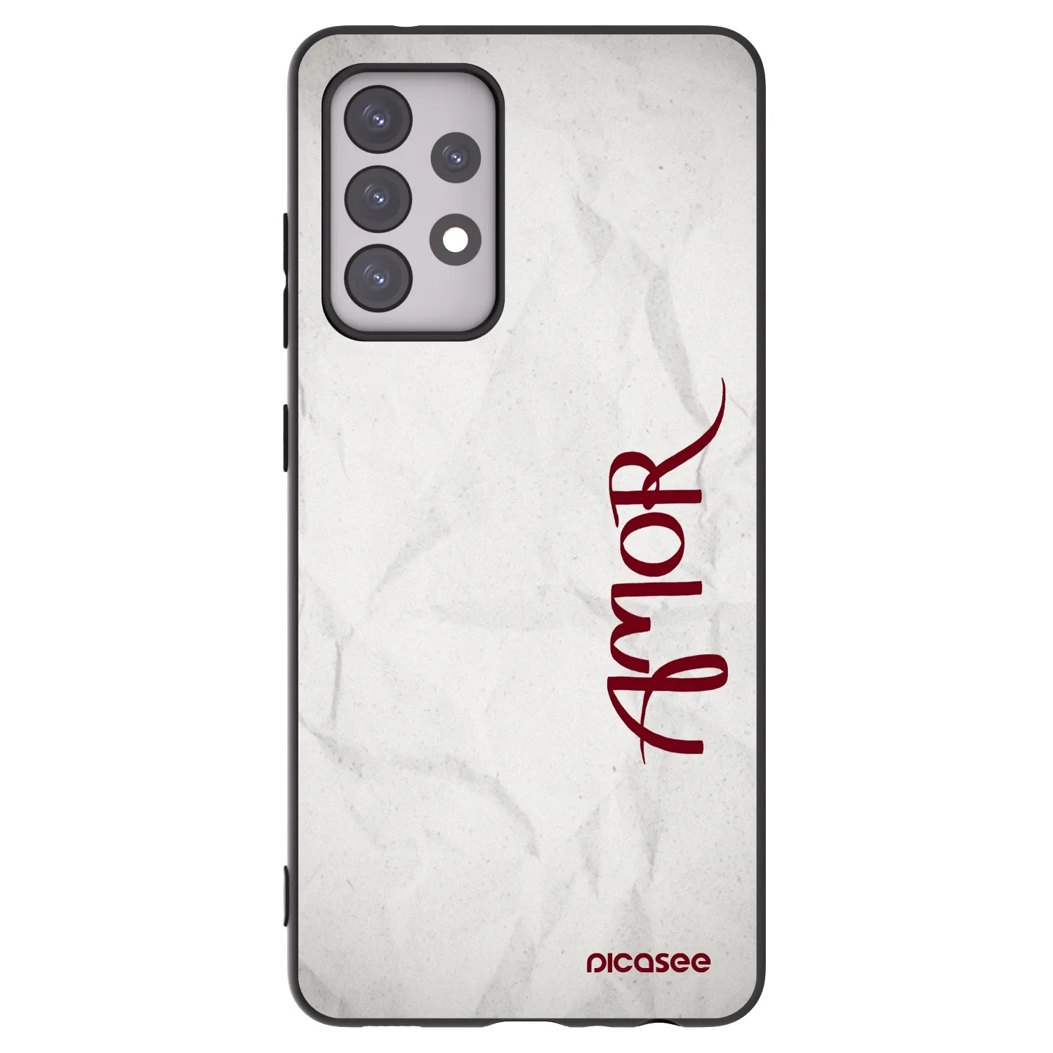 Picasee fekete szilikon tok az alábbi mobiltelefonokra Samsung Galaxy A52 5G A525F - Amor