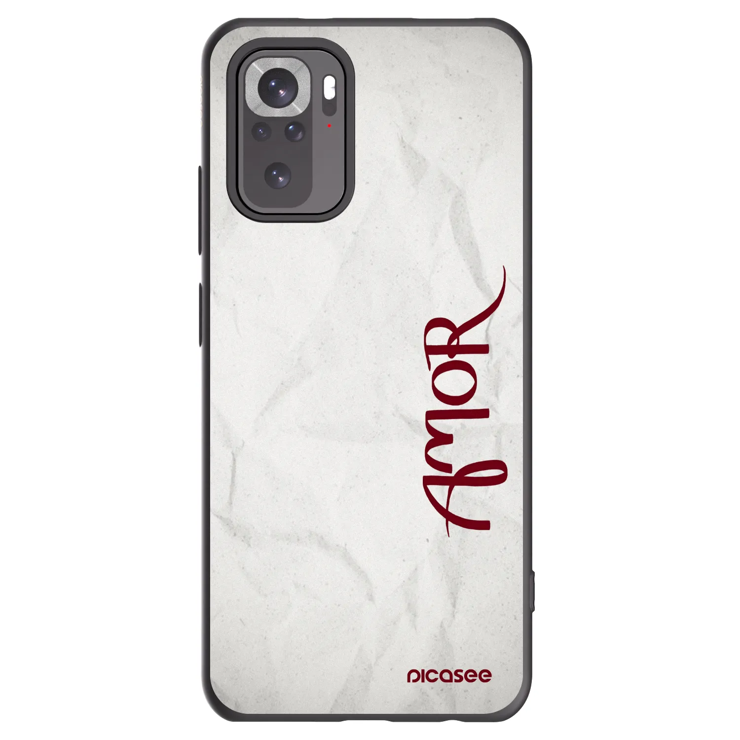 Picasee fekete szilikon tok az alábbi mobiltelefonokra Xiaomi Redmi Note 10S - Amor