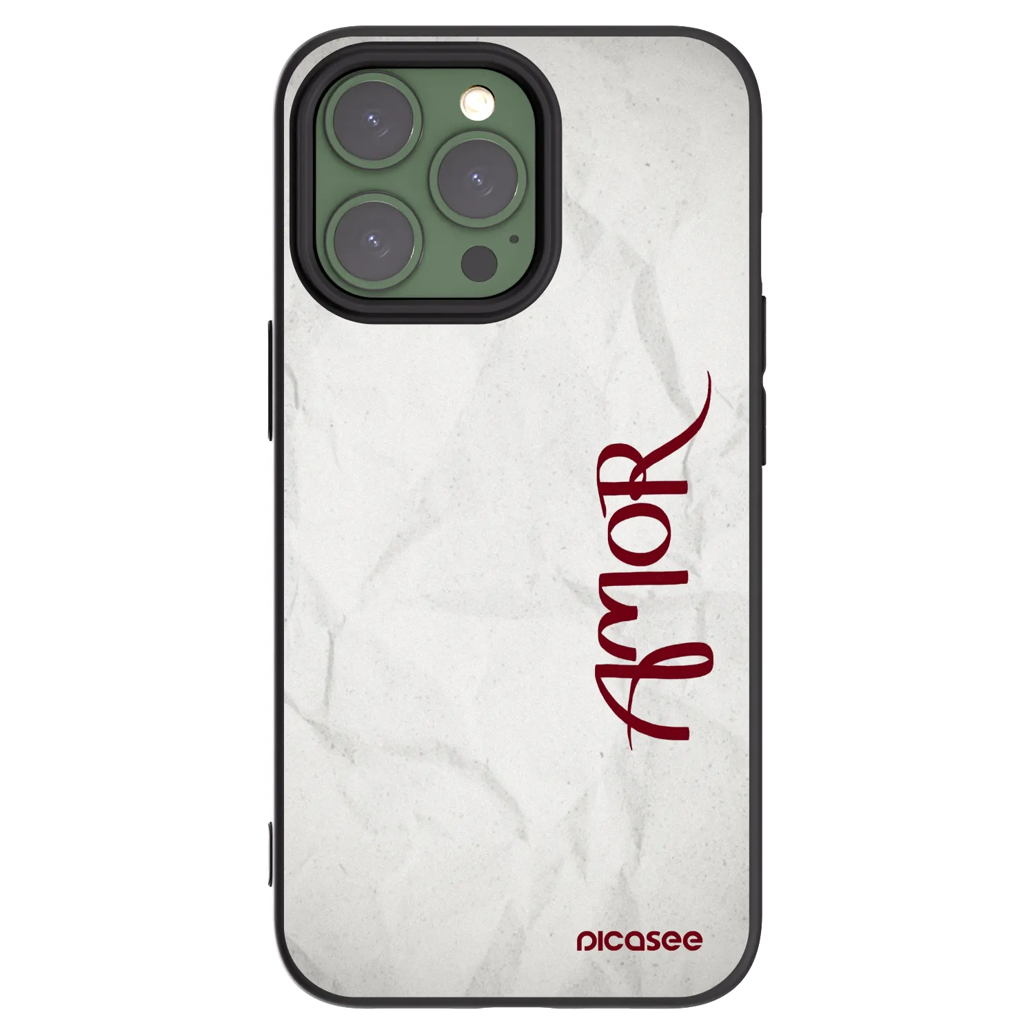 Picasee fekete szilikon tok az alábbi mobiltelefonokra Apple iPhone 13 Pro - Amor