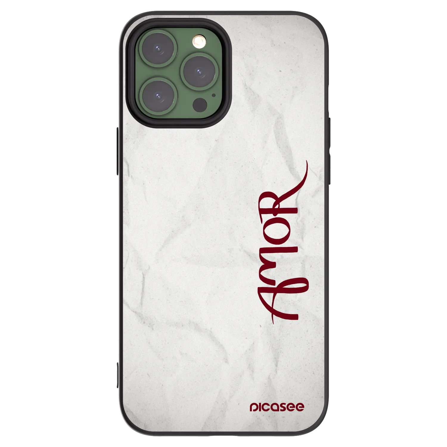 Picasee fekete szilikon tok az alábbi mobiltelefonokra Apple iPhone 13 Pro Max - Amor
