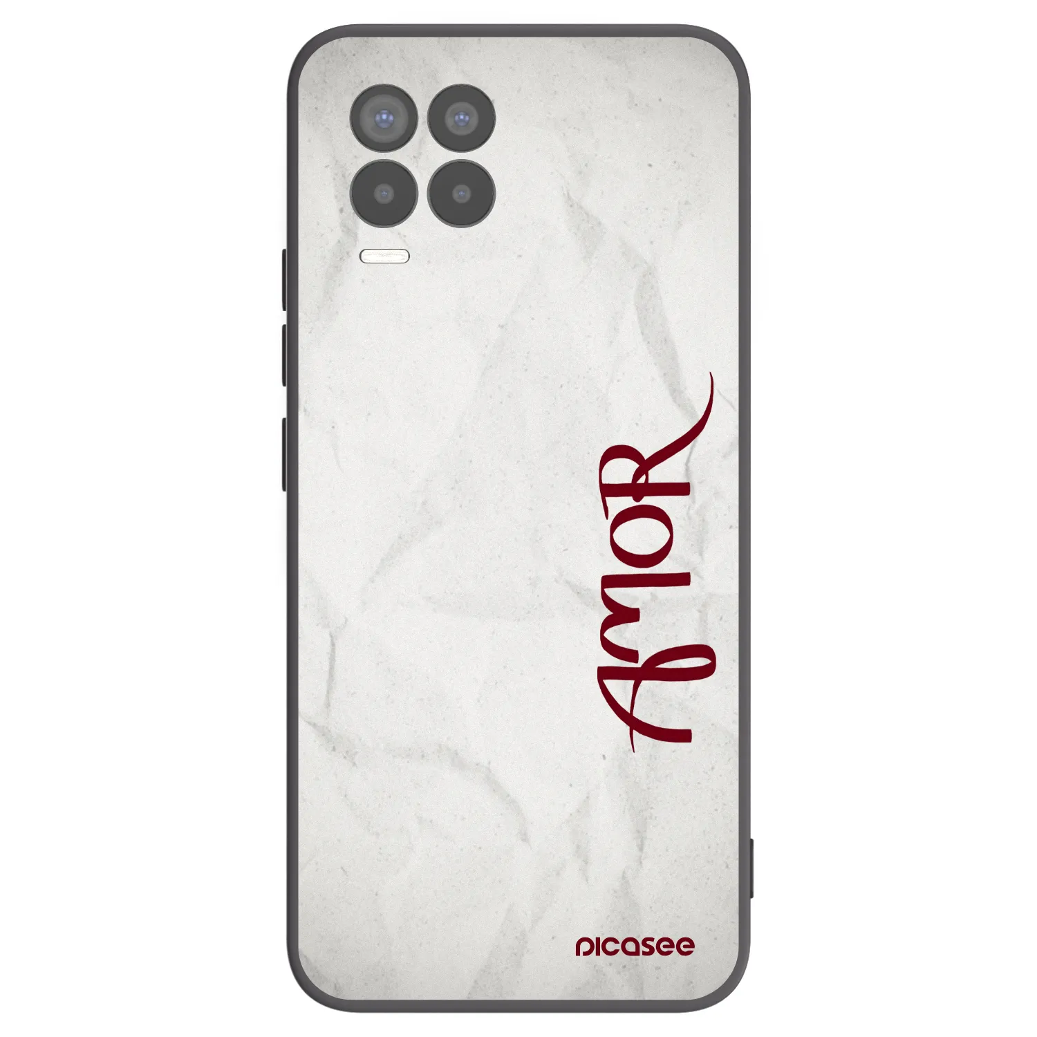 Picasee fekete szilikon tok az alábbi mobiltelefonokra Realme 8 Pro - Amor