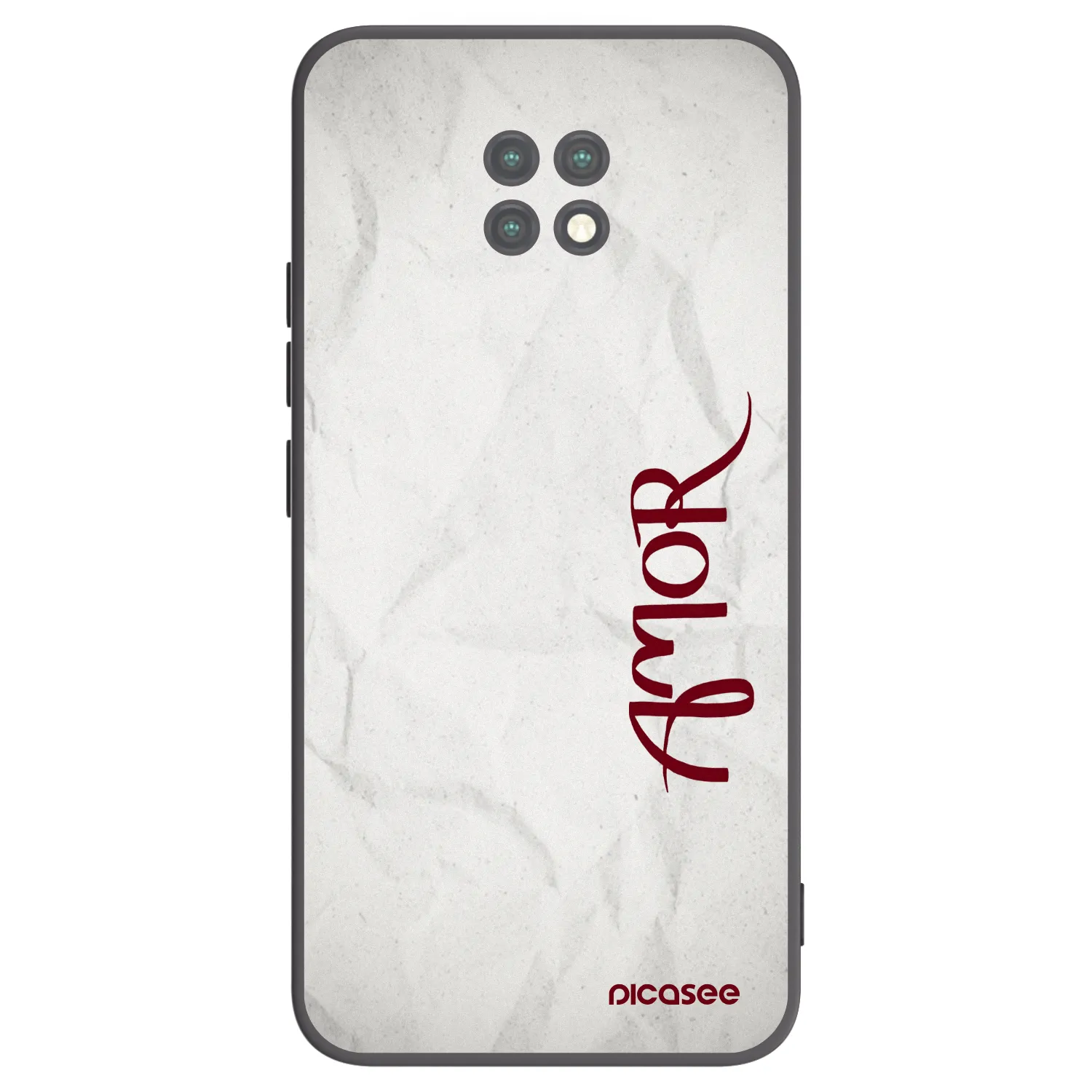 Picasee fekete szilikon tok az alábbi mobiltelefonokra Xiaomi Redmi Note 9T - Amor