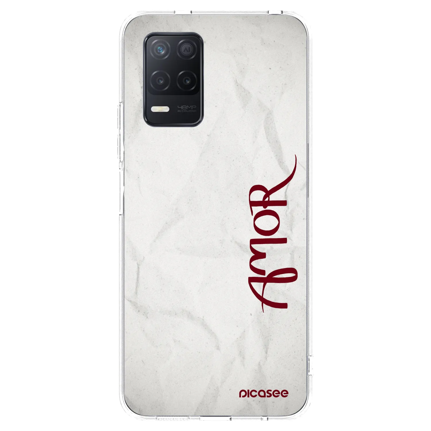 Picasee átlátszó szilikon tok az alábbi mobiltelefonokra Realme 8 5G - Amor