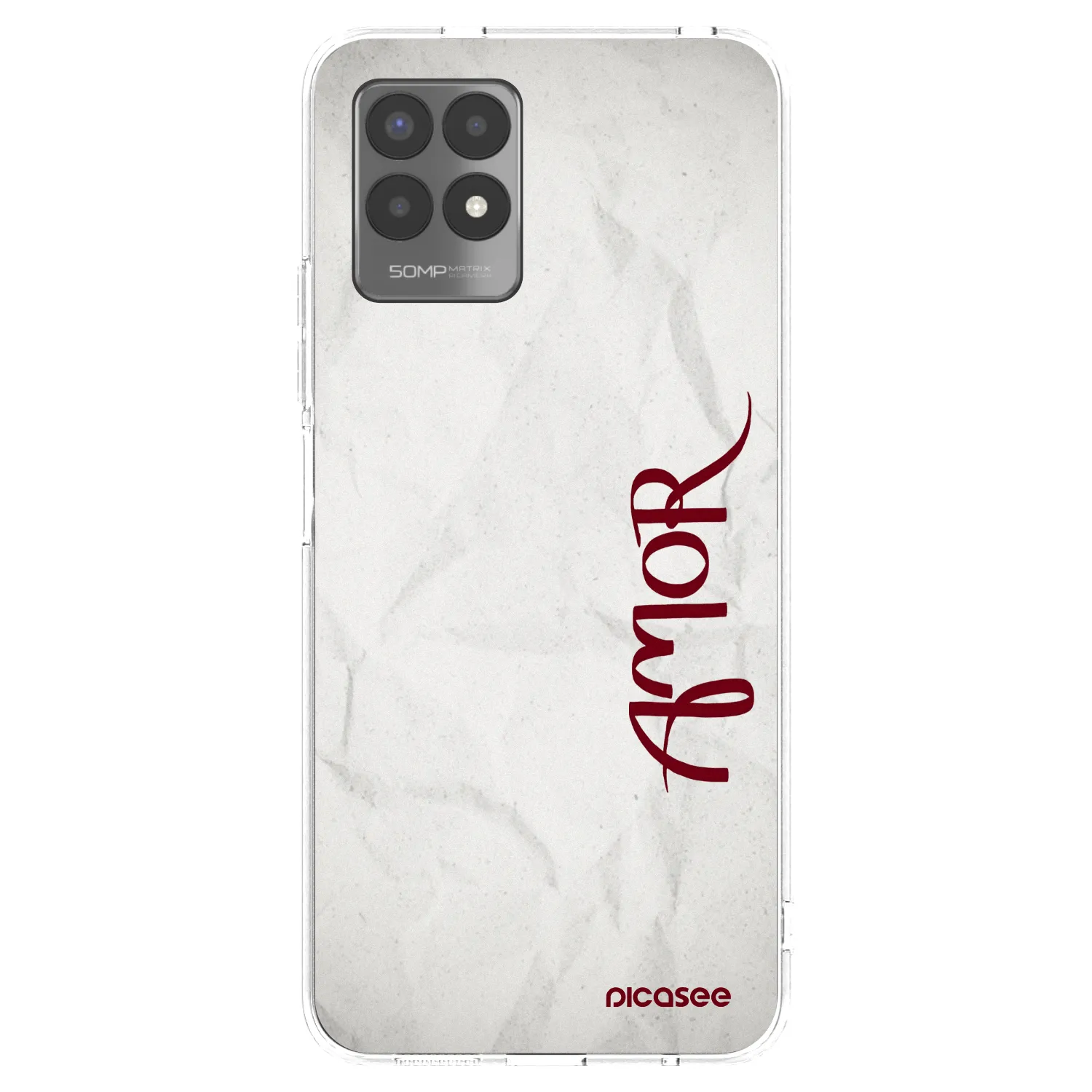 Picasee átlátszó szilikon tok az alábbi mobiltelefonokra Realme 8i - Amor
