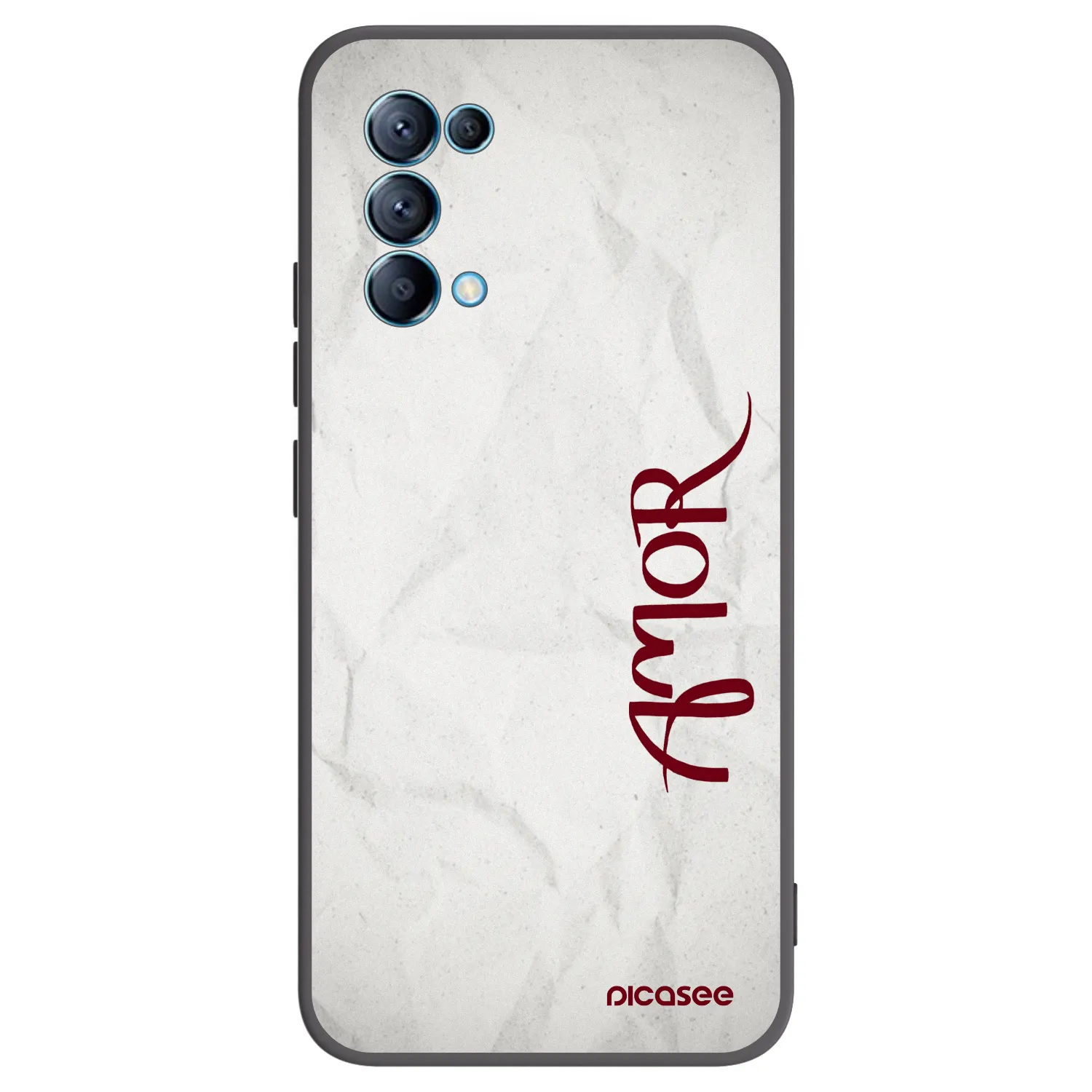 Picasee fekete szilikon tok az alábbi mobiltelefonokra OPPO Reno 5 5G - Amor