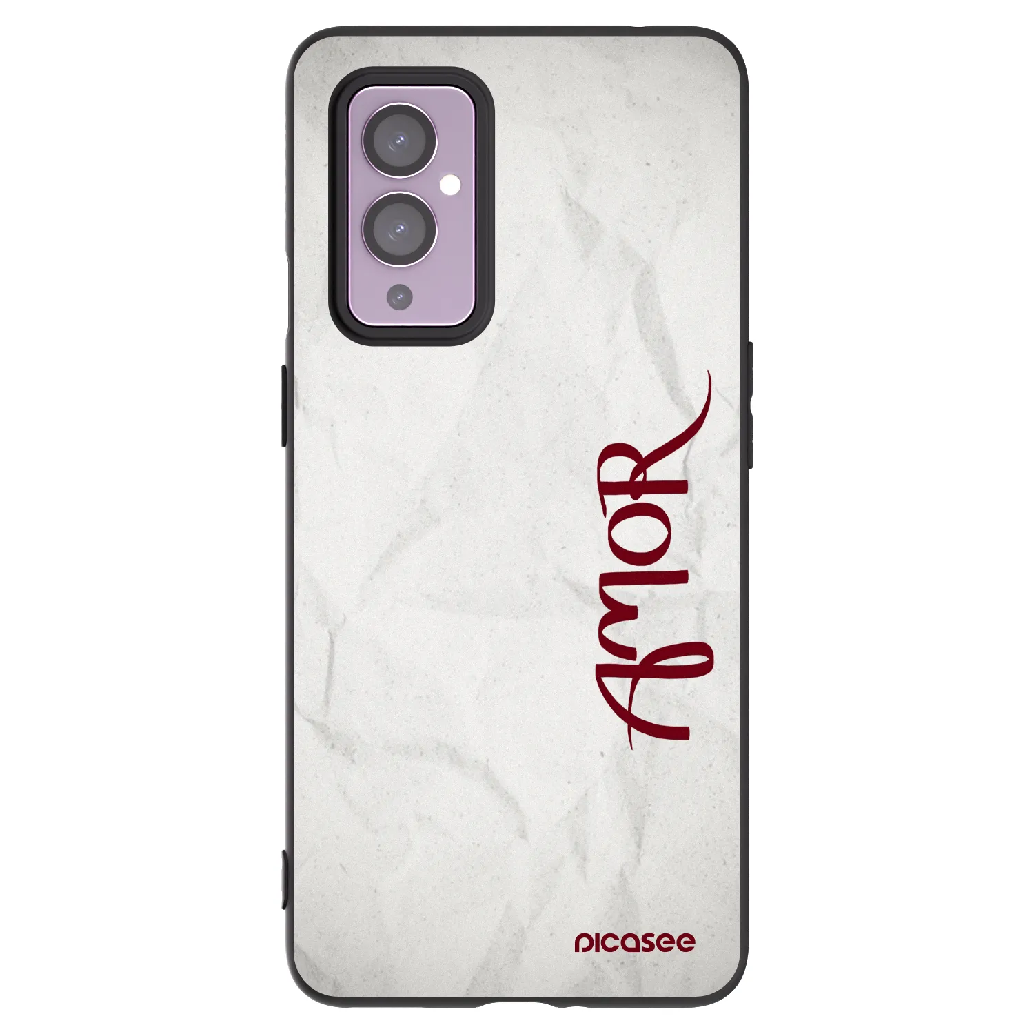Picasee fekete szilikon tok az alábbi mobiltelefonokra OnePlus 9 - Amor