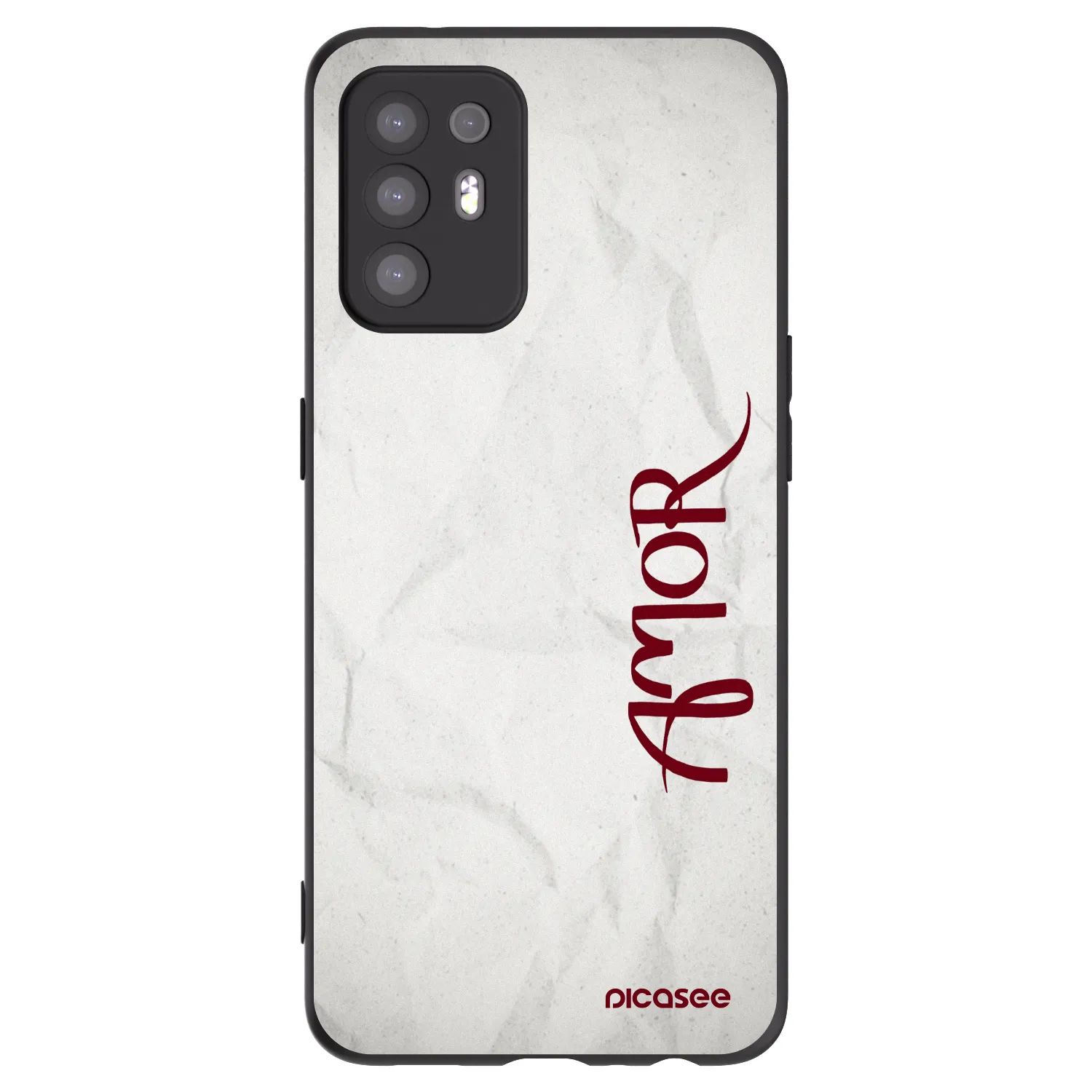 Picasee fekete szilikon tok az alábbi mobiltelefonokra OPPO A94 5G - Amor