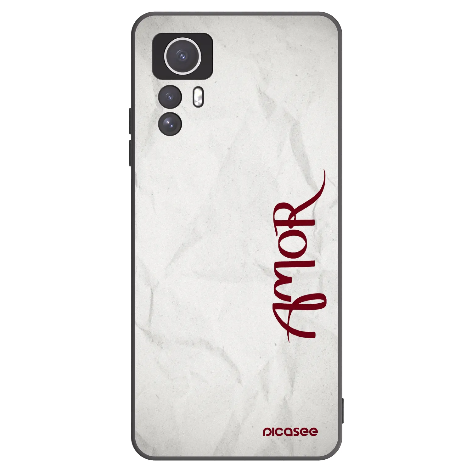 Picasee fekete szilikon tok az alábbi mobiltelefonokra Xiaomi Redmi Note 12S - Amor